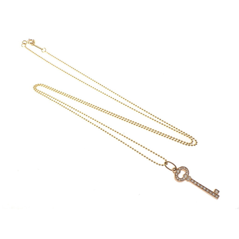 TIFFANY Oval Key Necklace Diamonds Yellow Gold - Picture 3 of 3